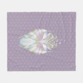 Pastel Paarse Oracle Owl Monogram Fleece Deken (Voorkant (Horizontaal))