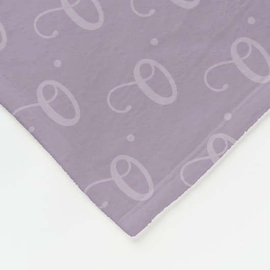 Pastel Paarse Oracle Owl Monogram Fleece Deken (Hoek)