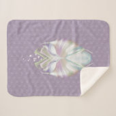 Pastel Paarse Oracle Owl Monogram Sherpa Deken (Voorkant (horizontaal))