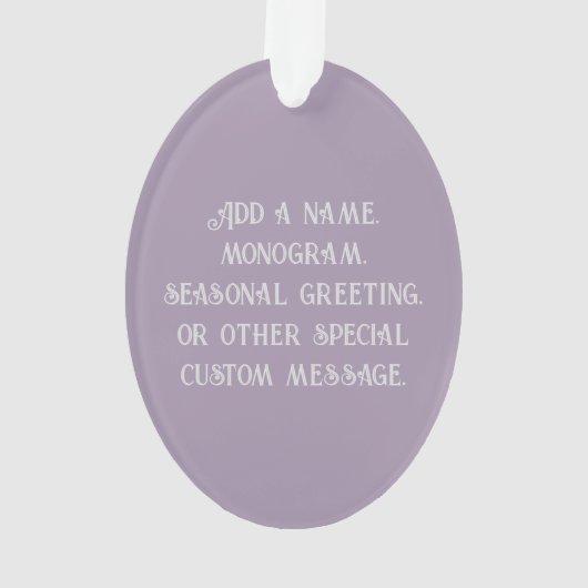 Pastel Paarse Oracle Owl Ornament (achterkant)