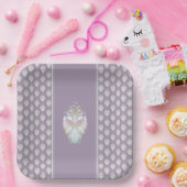 Pastel Paarse Oracle Owl Papieren Bordje (Feest)