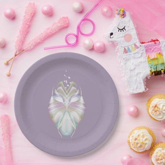 Pastel Paarse Oracle Owl Papieren Bordje (Feest)