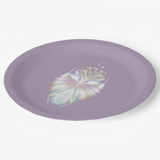 Pastel Paarse Oracle Owl Papieren Bordje (Gekanteld)