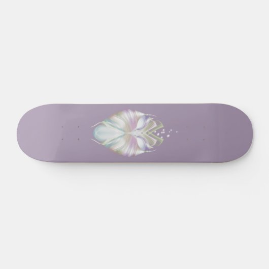 Pastel Paarse Oracle Owl Persoonlijk Skateboard (Horizontaal)