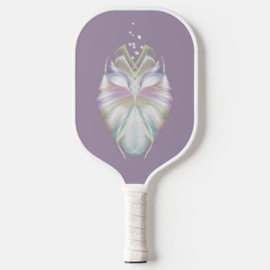 Pastel Paarse Oracle Owl Pickleball Paddle (Voorkant)