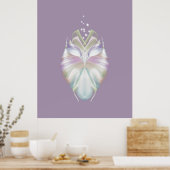 Pastel Paarse Oracle Owl Poster (Keuken)