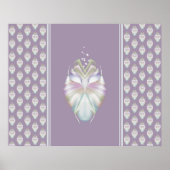 Pastel Paarse Oracle Owl Poster (Voorkant)