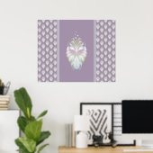 Pastel Paarse Oracle Owl Poster (Thuiskantoor)