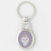 Pastel Paarse Oracle Owl Sleutelhanger (Voorkant)