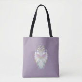 Pastel Paarse Oracle Owl Tote Bag (Voorkant)