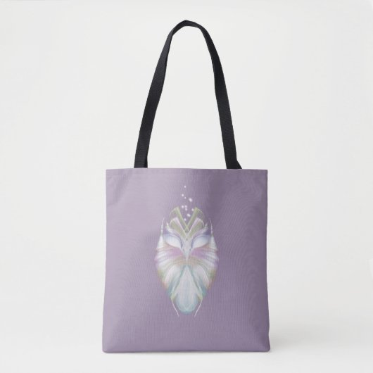 Pastel Paarse Oracle Owl Tote Bag (Voorkant)