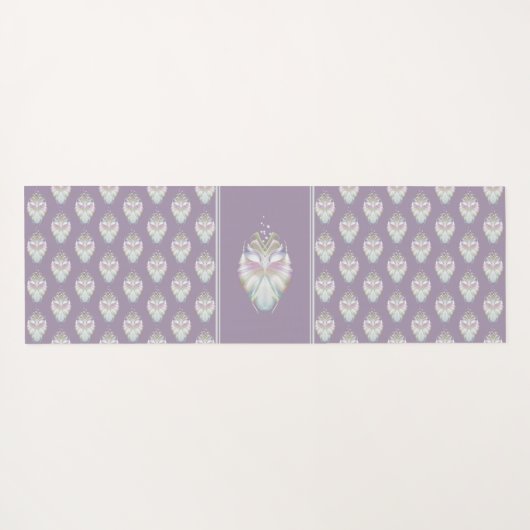 Pastel Paarse Oracle Owl Yogamat (Achterkant (horizontaal))