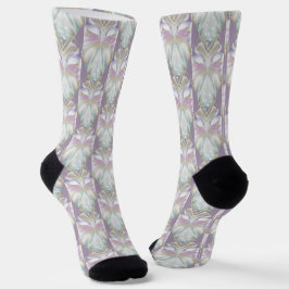 Pastel Paarse Oracle Uil Patroon Sokken