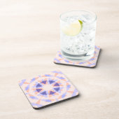  pastel Paarse perzik ster eclectische kitsch Bier Onderzetter (Rechterzijde)