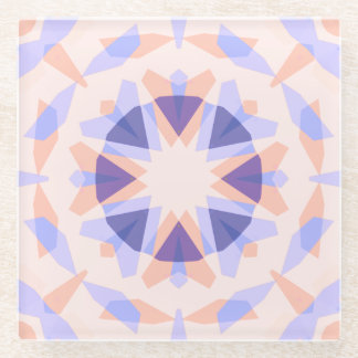 pastel Paarse perzik ster eclectische kitsch Glazen Onderzetter