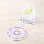  pastel Paarse perzik ster meisjes decoratief Zandsteen Onderzetter (Zijkant)