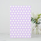 Pastel Paarse Polka Dots Briefpapier (Staand voorkant)
