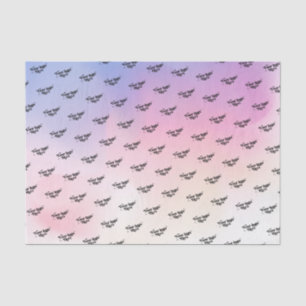 Pastel Paarse Rainbow Gradient Logo Herhaal Patroo Tissuepapier