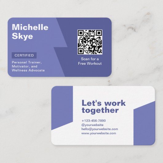 Pastel Paarse Royal Paarse kleur stijl Visitekaartje (Voorkant / Achterkant)