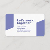 Pastel Paarse Royal Paarse kleur stijl Visitekaartje (Achterkant)