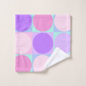 Pastel Paarse roze Aqua Geometrische cirkelvormig  Bad Handdoek (Wasdoekje)