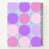 Pastel Paarse roze Aqua Geometrische cirkelvormig  Notitieboek (Achterkant)