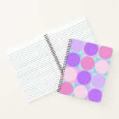 Pastel Paarse roze Aqua Geometrische cirkelvormig  Notitieboek (Binnen)
