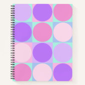 Pastel Paarse roze Aqua Geometrische cirkelvormig  Notitieboek (Voorkant)