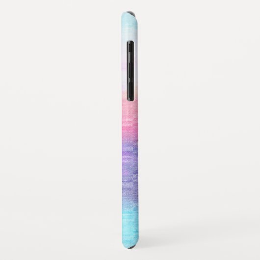 Pastel Paarse Roze Blauw Monogram Naam Case-Mate iPhone Case (Achterkant/links)