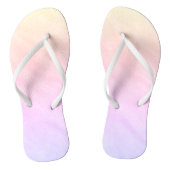 Pastel Paarse roze gele Waterverven Teenslippers (Voetbed)