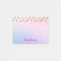 Pastel Paarse Roze Glitter Gouden Sterren
