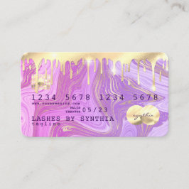 pastel paarse roze gouden druppels marmer Credit K Visitekaartje