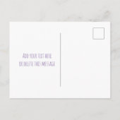 Pastel Paarse roze veren Inspirerend Briefkaart (Achterkant)