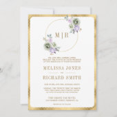 Pastel Paarse salie groene bloem alles in één brui Kaart (Voorkant)