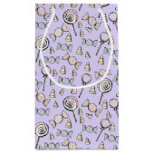 Pastel Paarse Snoep Thema Monogram en Naam Klein Cadeauzakje (Achterkant)