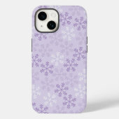Pastel Paarse Snowflakes Telefoontas Case-Mate iPhone Case (Achterkant)