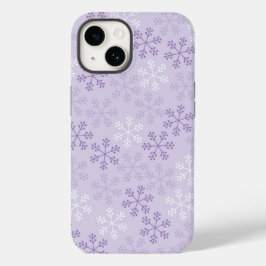 Pastel Paarse Snowflakes Telefoontas Case-Mate iPhone 14 Hoesje