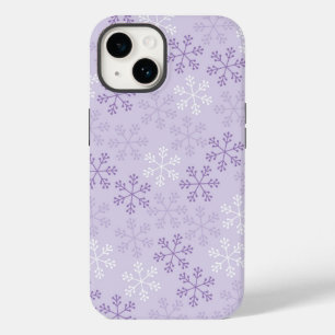  Pastel Paarse Snowflakes Telefoontas Case-Mate iPhone 14 Hoesje