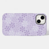  Pastel Paarse Snowflakes Telefoontas Case-Mate iPhone Case (Achterkant (horizontaal))