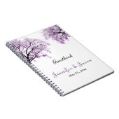 Pastel Paarse Trees notebook - Guestbook Notitieboek (Rechterzijde)
