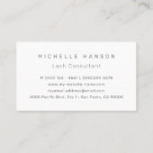 Pastel Paarse turquoise geschetste ogen wimpers Visitekaartje (Achterkant)