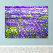 Pastel Paarse ventilator op hout Canvas Afdruk (Insitu (Houten vloer))