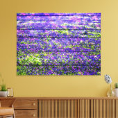 Pastel Paarse ventilator op hout Canvas Afdruk (Insitu (Woonkamer))