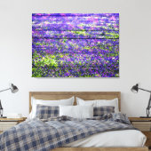 Pastel Paarse ventilator op hout Canvas Afdruk (Insitu (Slaapkamer))