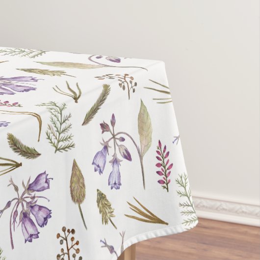 Pastel Paarse Violet Bloementuin Botanisch Feest Tafelkleed (Voorbeeld)