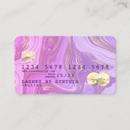 pastel paarse violette lavendel marmer Credit Kaar Visitekaartje