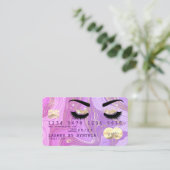 pastel paarse violette marmer Credit Kaart Lashes Visitekaartje (Staand voorkant)
