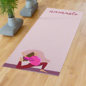 Pastel Paarse Vrouwelijk Meisje Poses Yogi Namaste Yogamat
