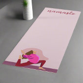 Pastel Paarse Vrouwelijk Meisje Poses Yogi Namaste Yogamat