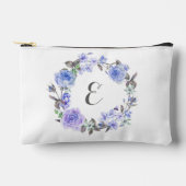 Pastel Paarse Waterverf Bloemen | Monogram Etui (Voorkant)